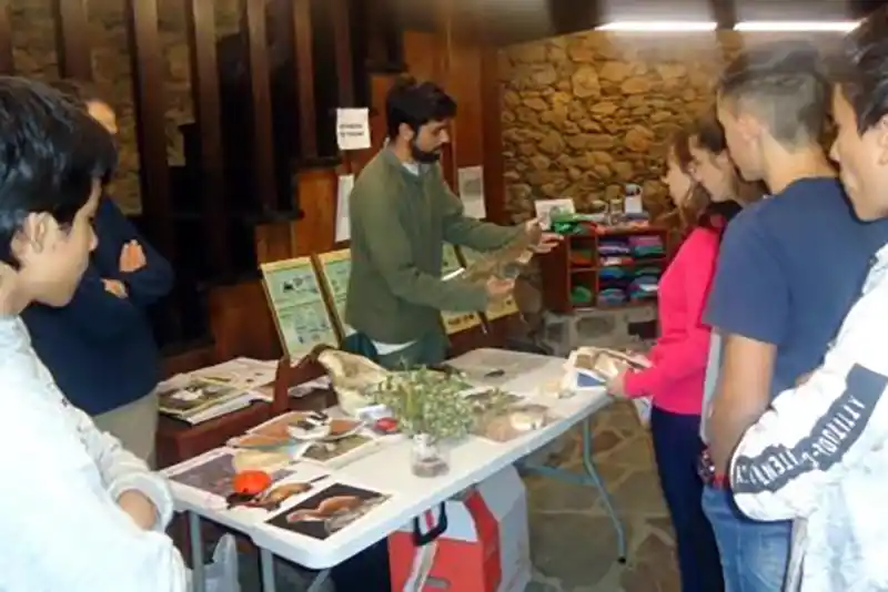 Gonzalo haciendo una actividad de educación ambiental.