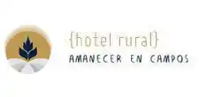 Logo de hotel rural amanecer en campos.
